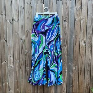 Colorful Abstract Wide-Leg Pants
